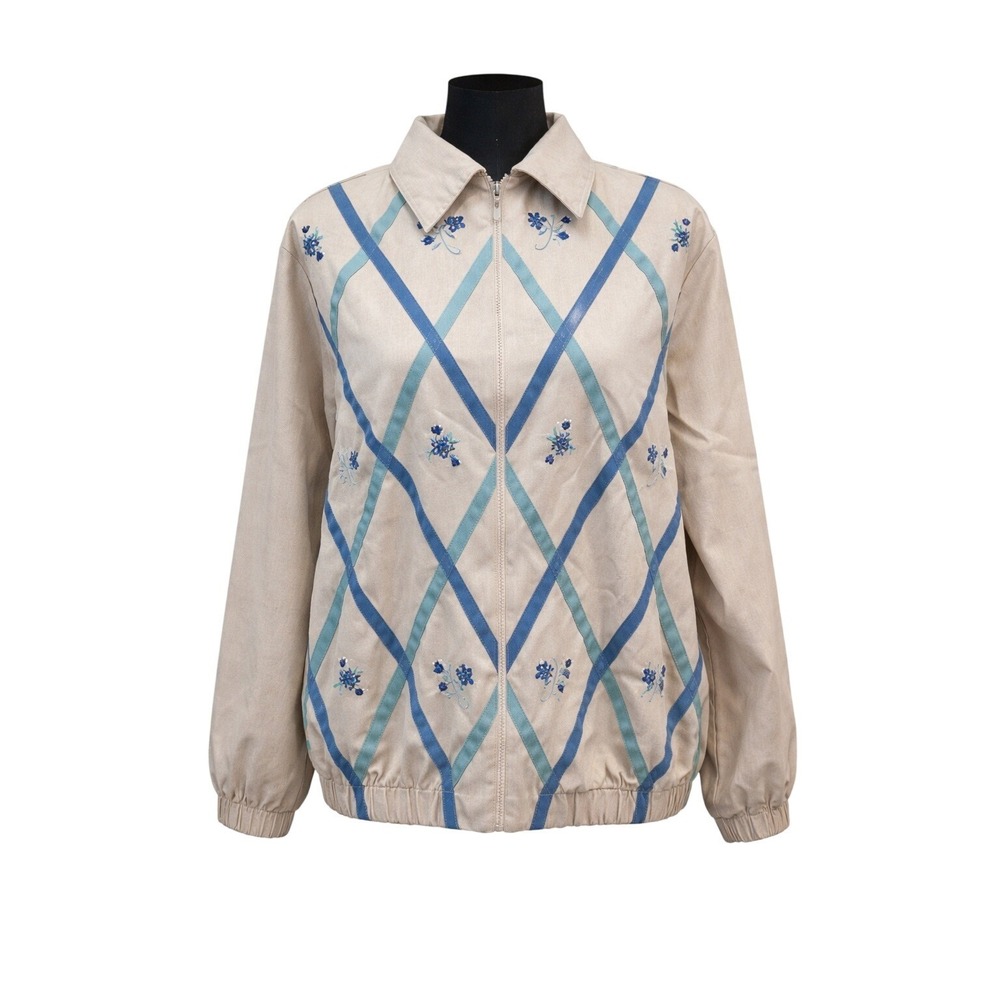 VTG Alfred Dunner‎ Vintage Embroidered Jacket 8 Grandmacore Coastal